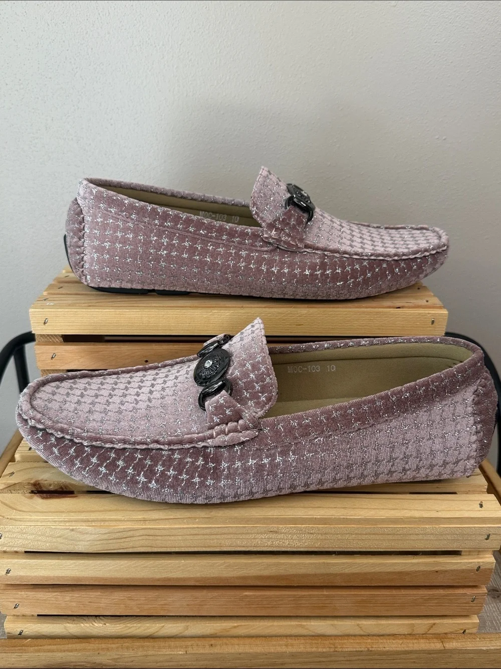 Royal Shoes Pink Diamonds Formal Loafers 10